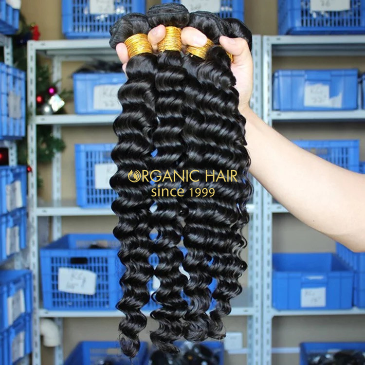 Curly human hair weave for sale 